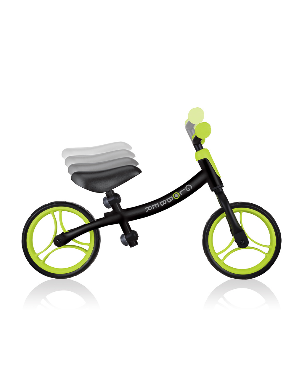 Go bike - nero e verde lime- globber