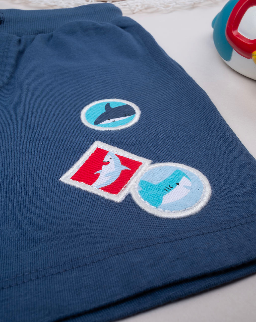 Completo bimbo shark blu