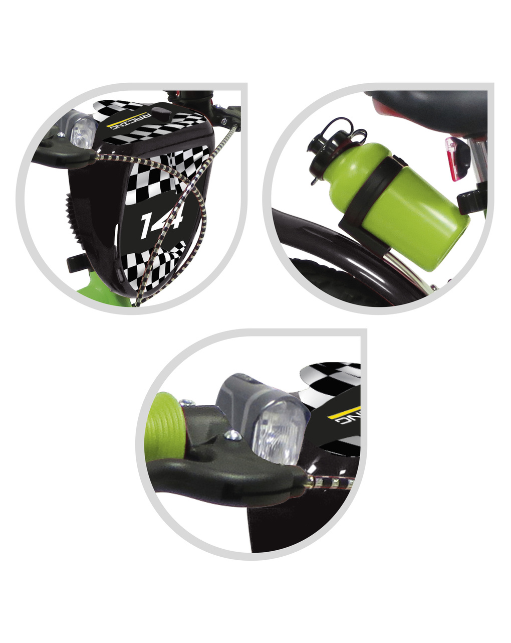 Bicicletta 14'' - verde - sun&sport