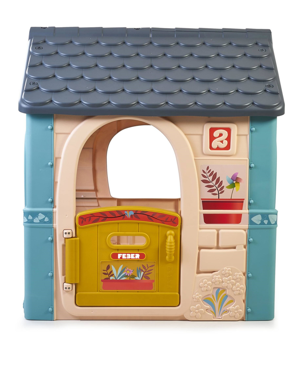 Casetta per bambini con porta apribile - colori pastello 2+ - feber
