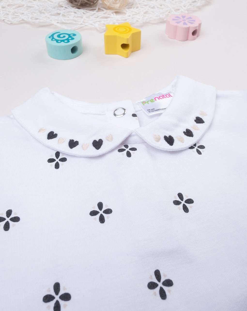 Body bimba maniche corte allover etnic blu