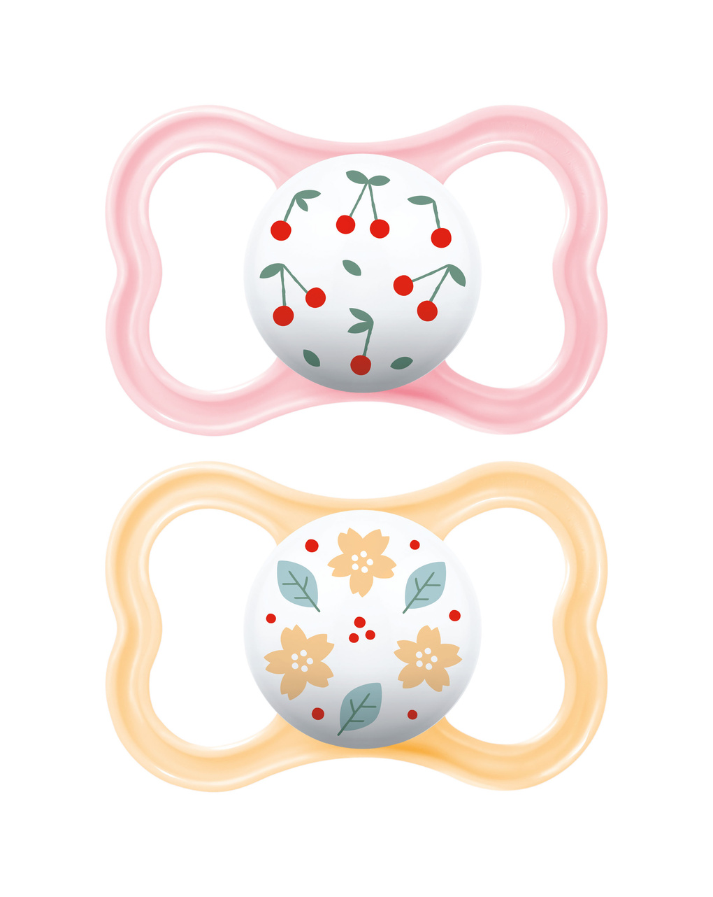Succhietti air 16+ caucciù bio-circolare conf. doppia rosa/giallo - mam