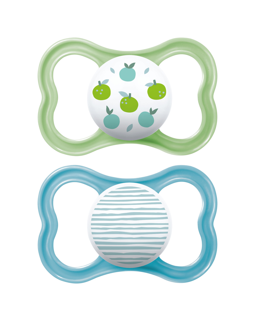 Succhietti air 16+ caucciù bio-circolare conf. doppia verde/blu - mam