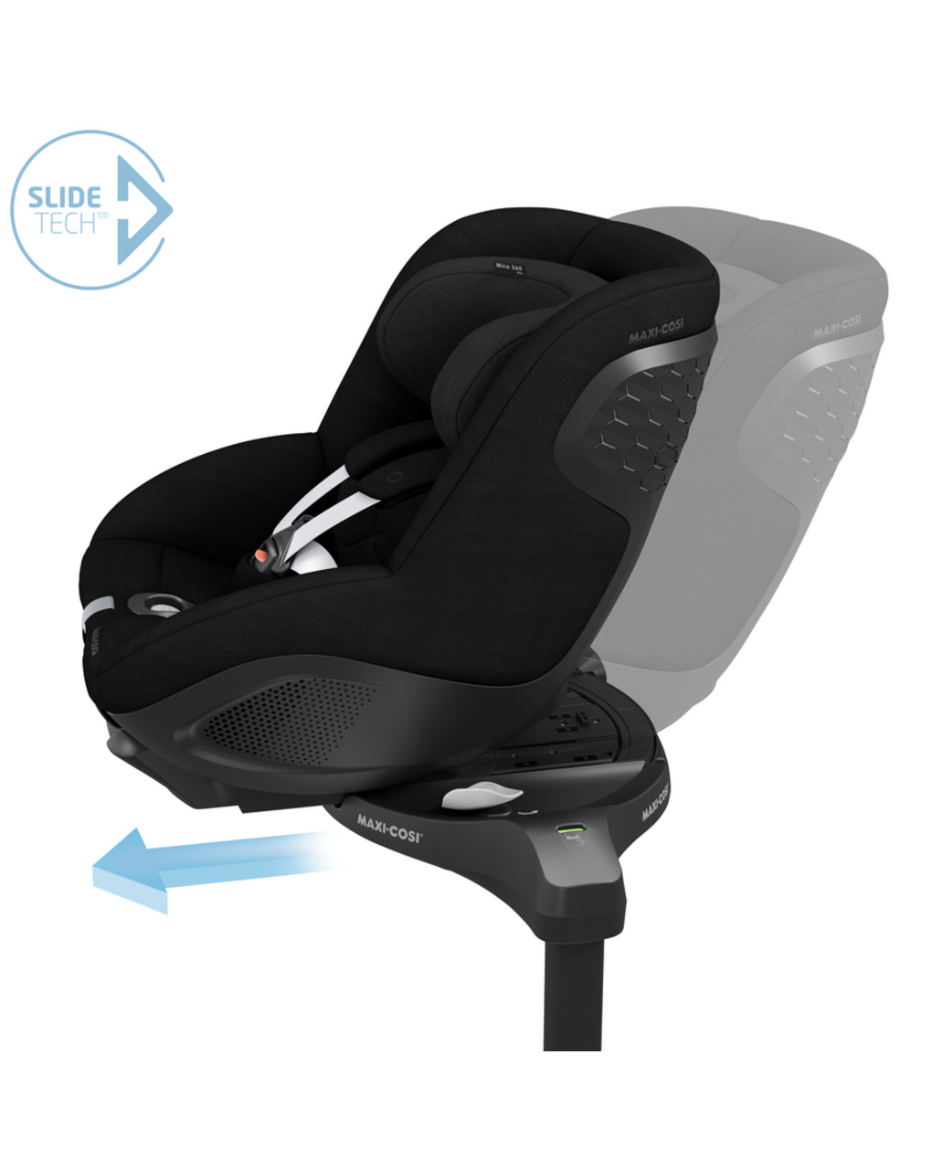Seggiolino auto mica 360 pro con base integrata (40-105 cm) authentic black - maxi cosi
