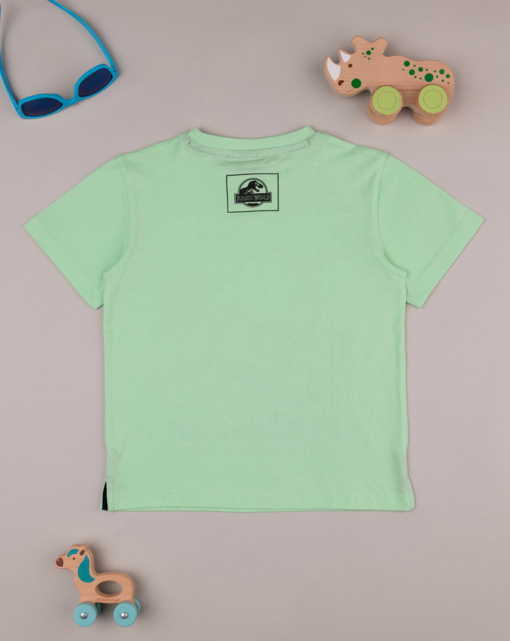 T-shirt verde bambino "jurassic"