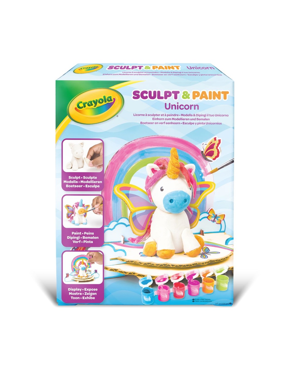 Set modella & dipingi il tuo unicorno, argilla modellabile - crayola