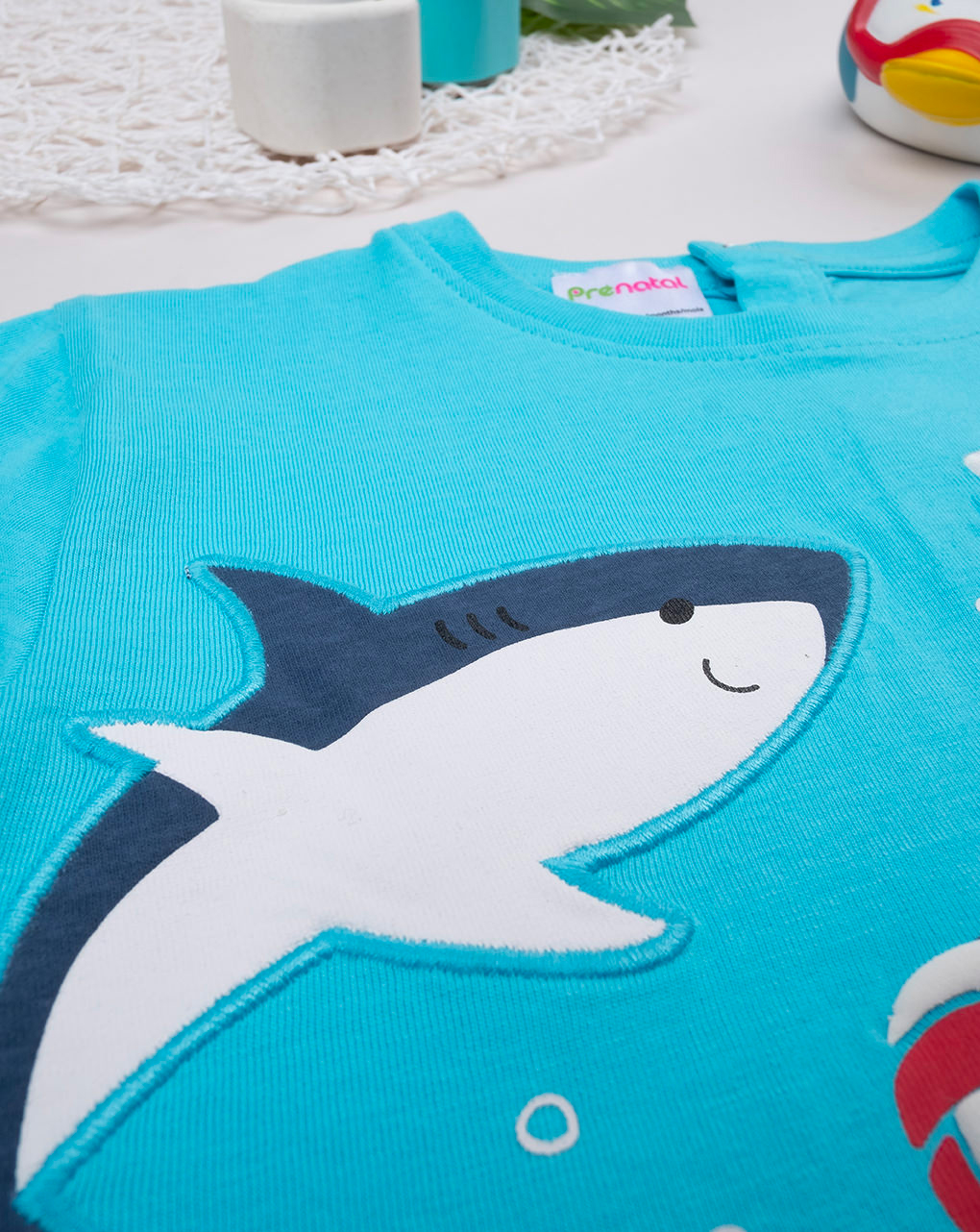 Completo bimbo shark blu