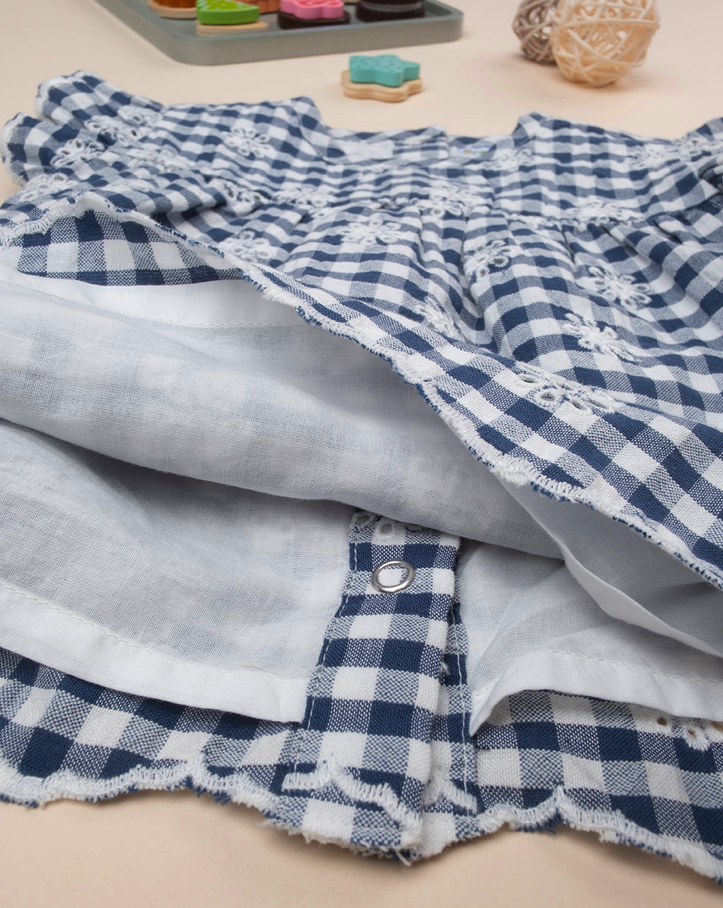 Camicia vichy bimba blu