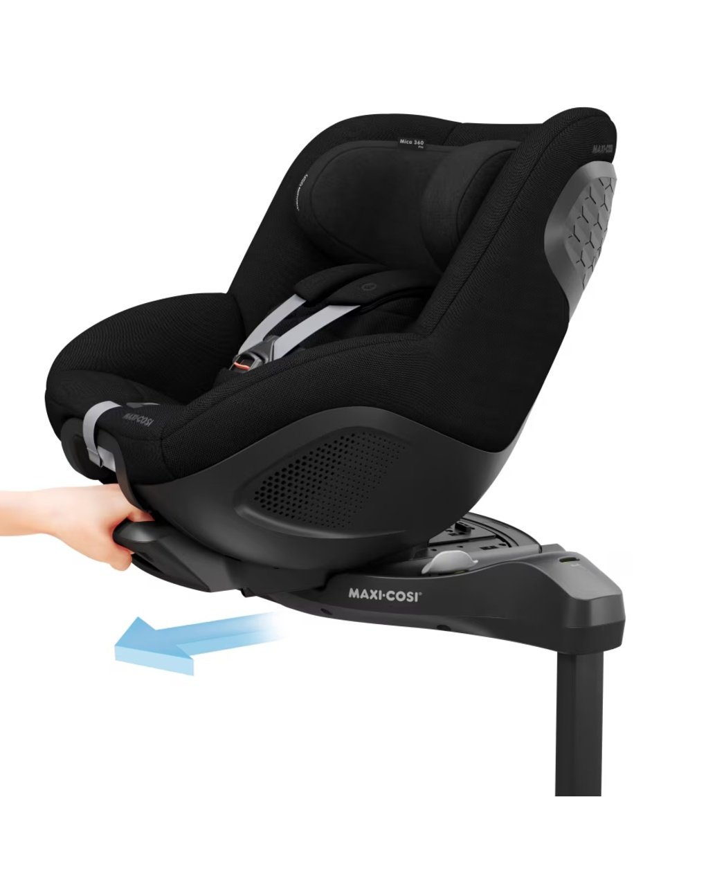 Seggiolino auto mica 360 pro con base integrata (40-105 cm) authentic black - maxi cosi