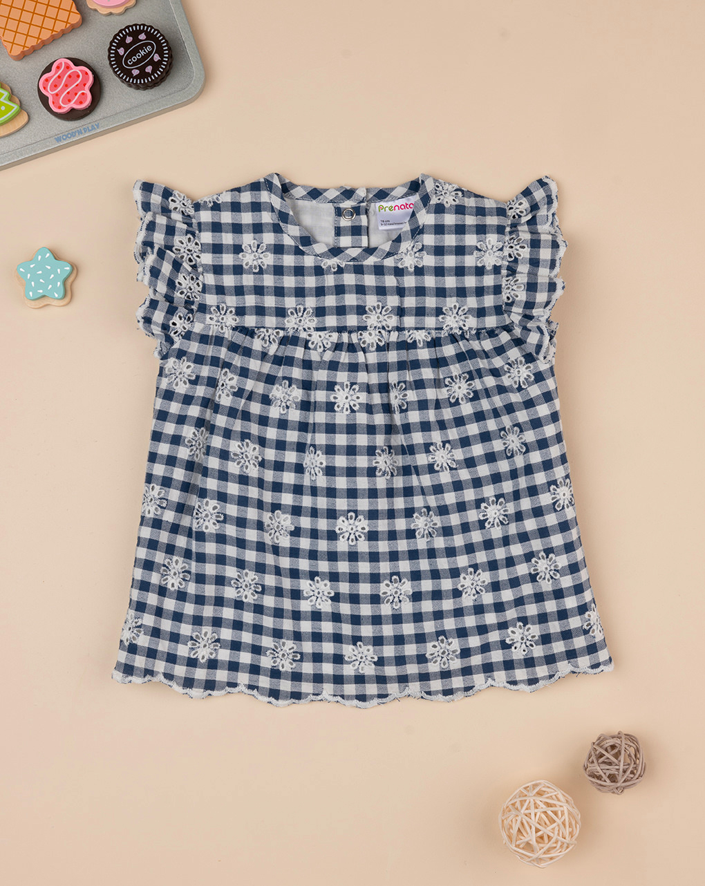 Camicia vichy bimba blu