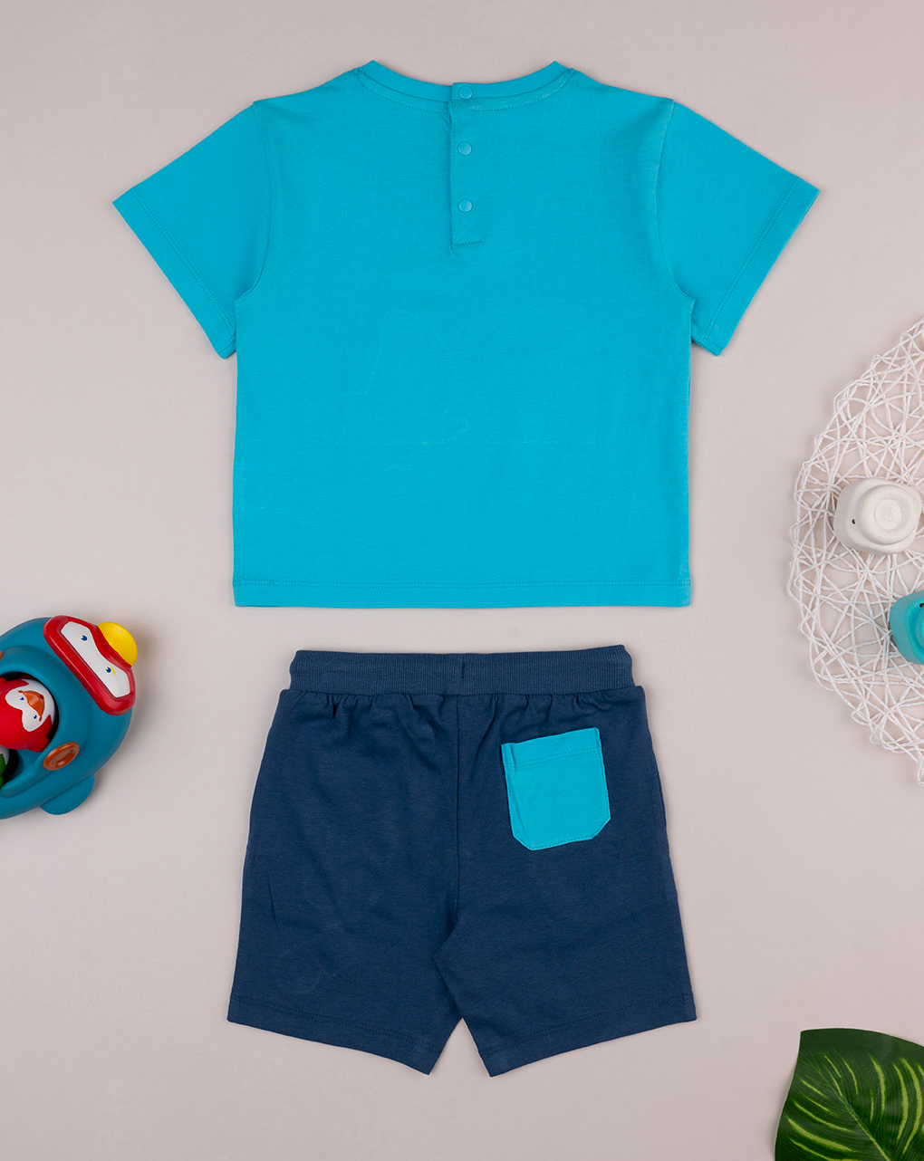 Completo bimbo shark blu