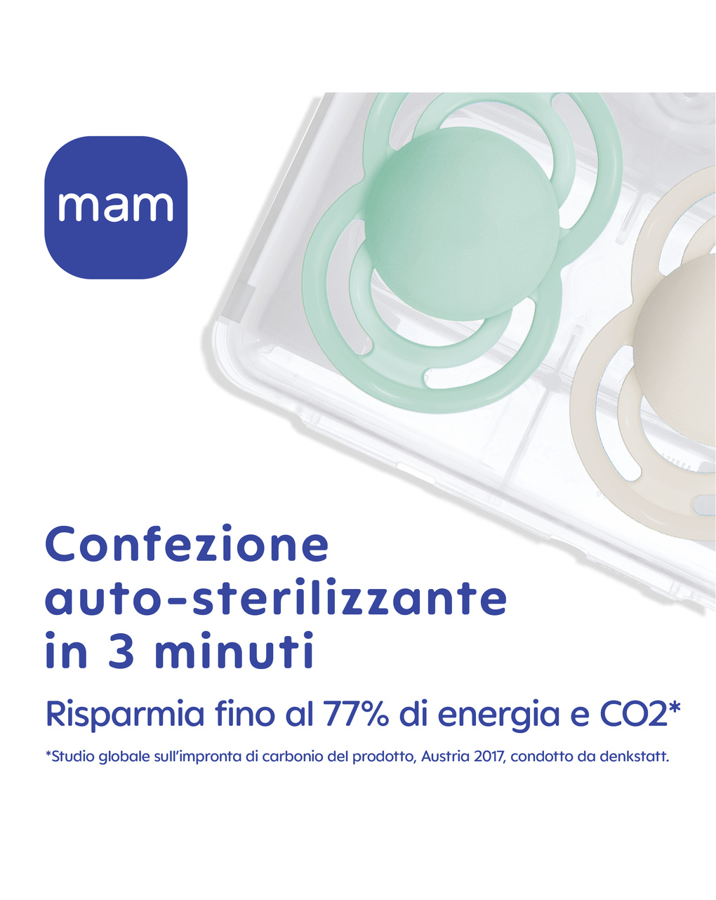 Succhietti perfect 16+m silicone bio-circolare conf. singola blu - mam