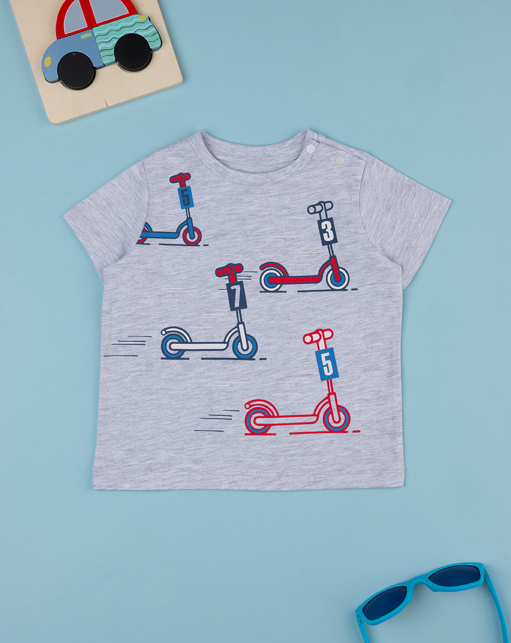 T-shirt bimbo grigia