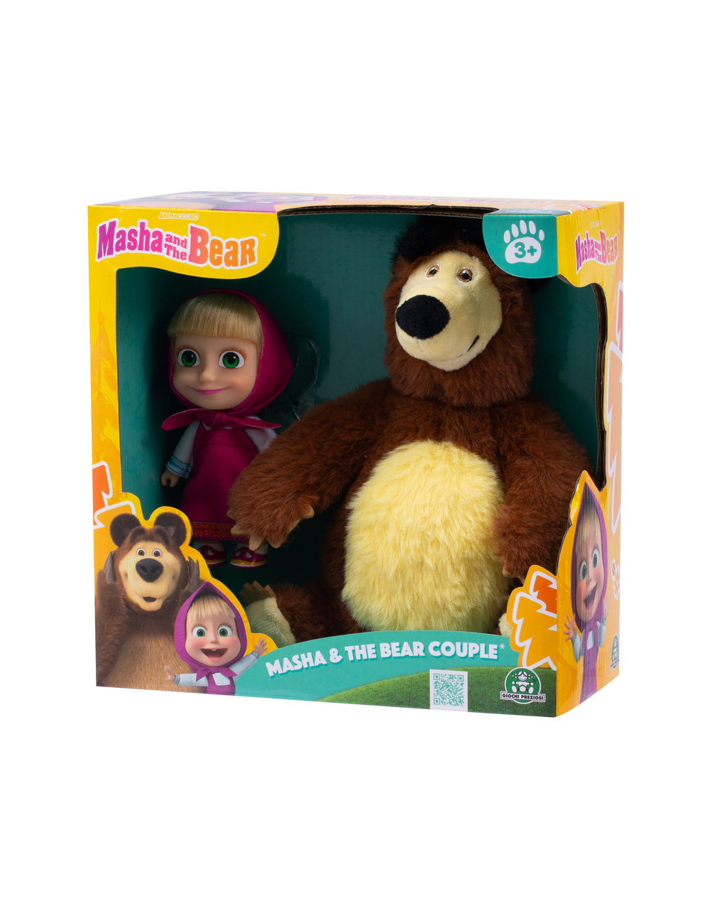 Bambola masha 12cm  e peluche orso 20cm - masha e orso