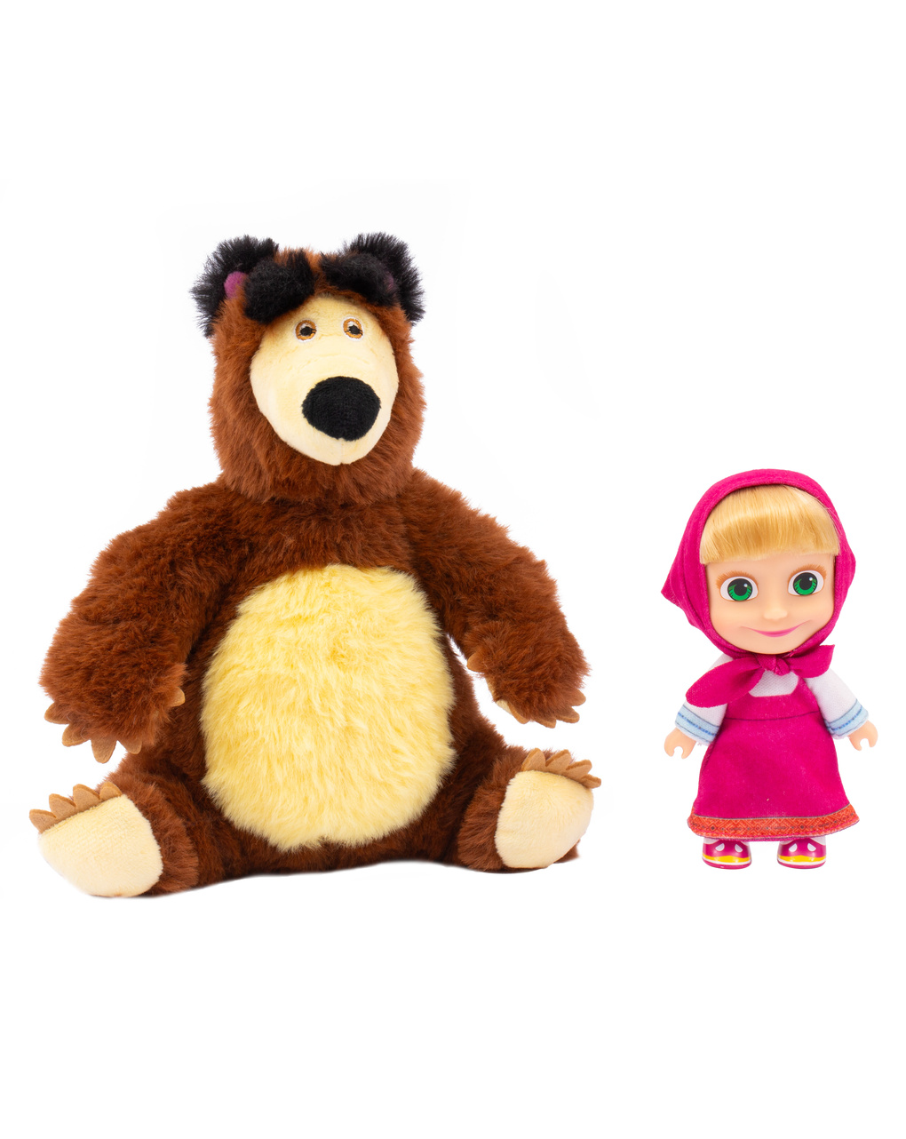 Bambola masha 12cm  e peluche orso 20cm - masha e orso