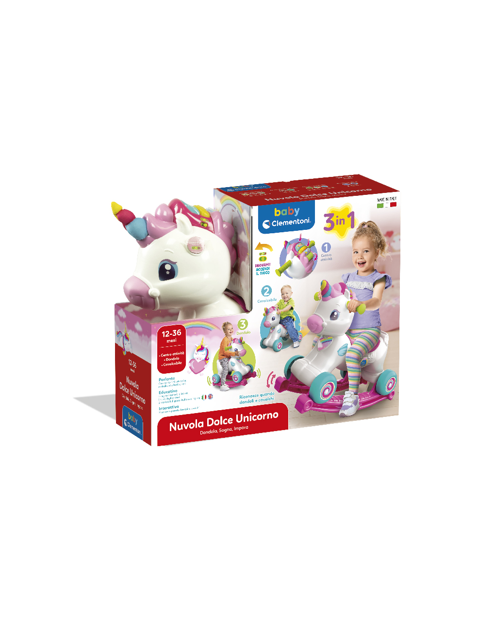 Nuvola dolce unicorno - 12m+ - baby clementoni