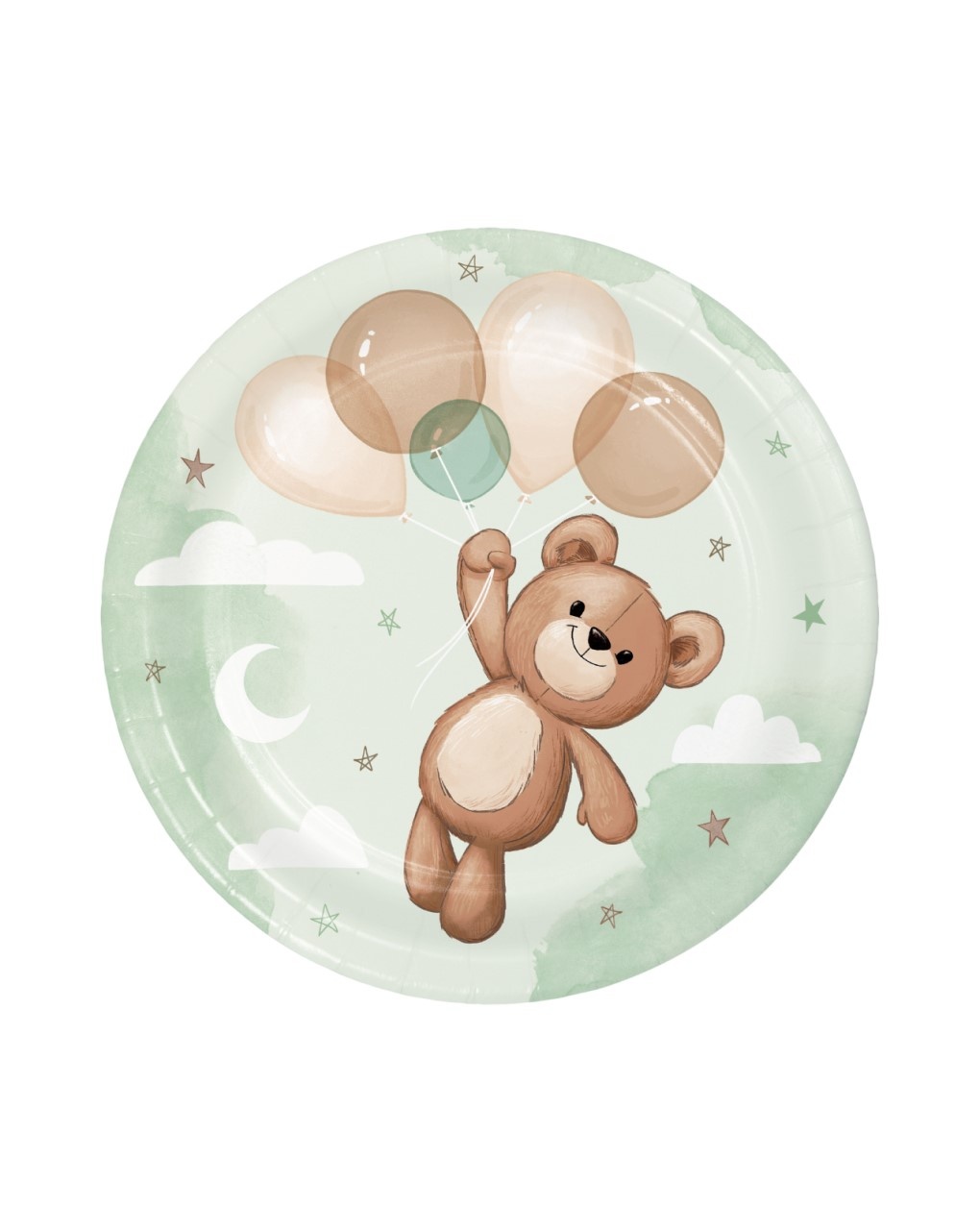 Piatto carta 18 cm- 8 pezzi - teddy bear