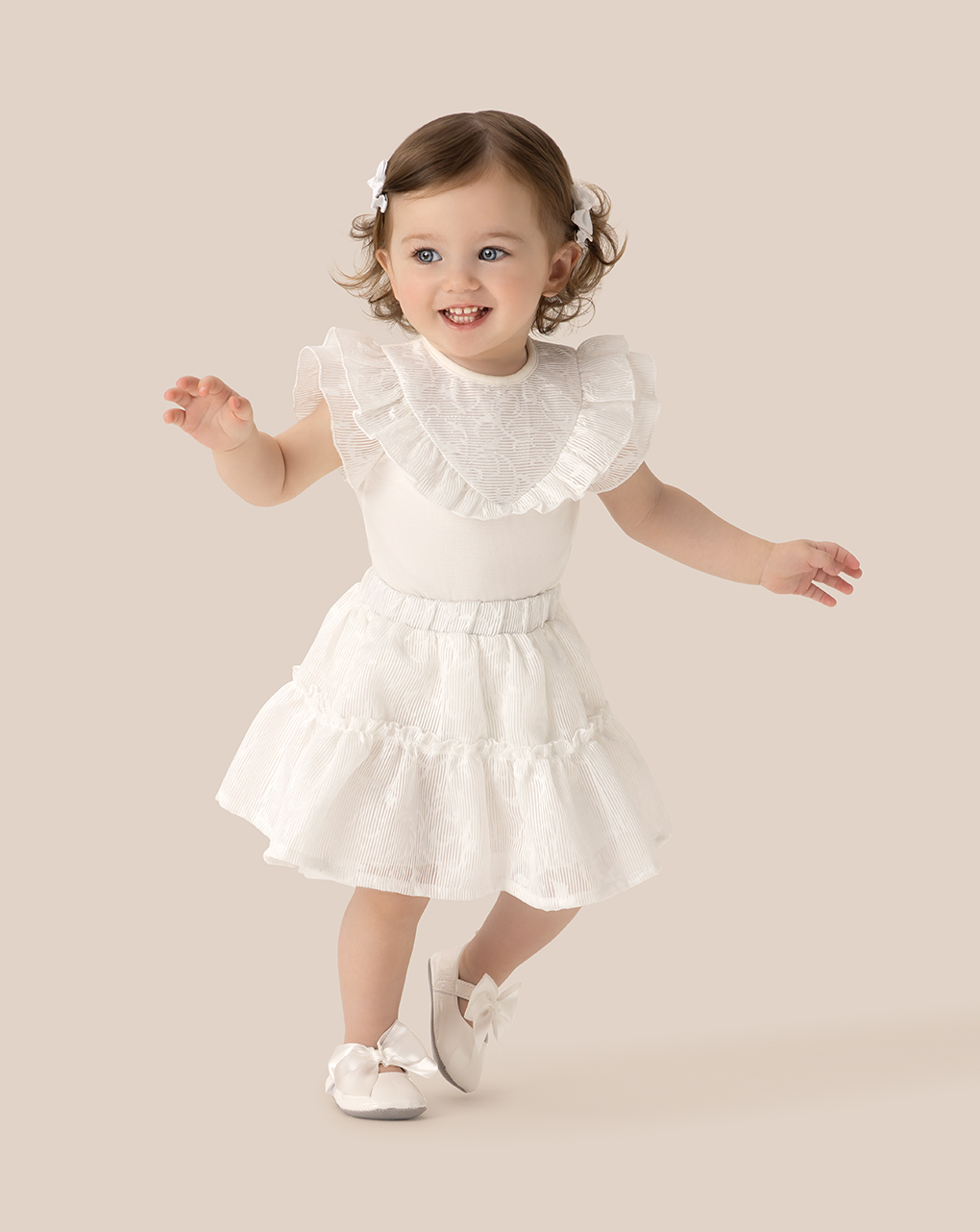 Set body/gonna bimba bianco