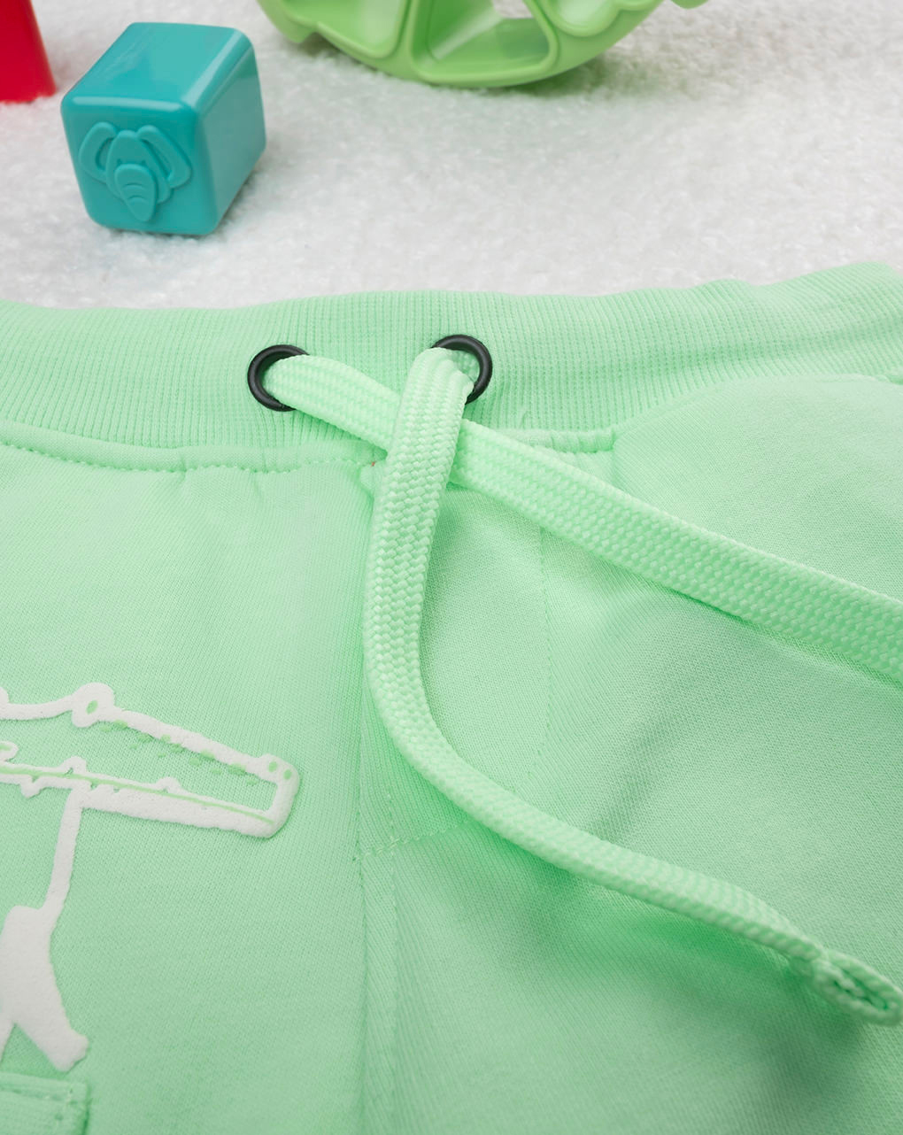 Shorts verde bimbo "dinosauro"