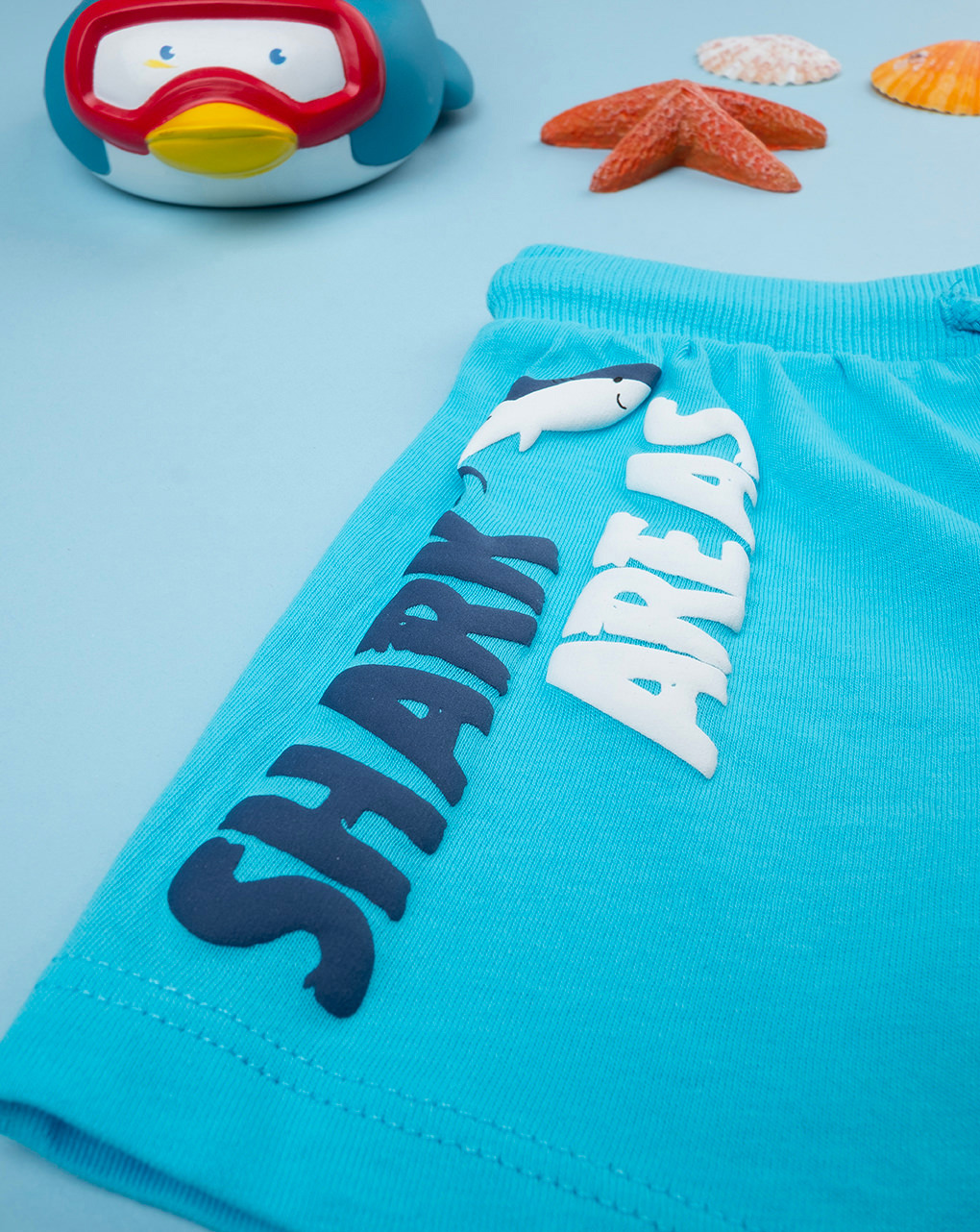 Shorts azzurro bimbo "shark"