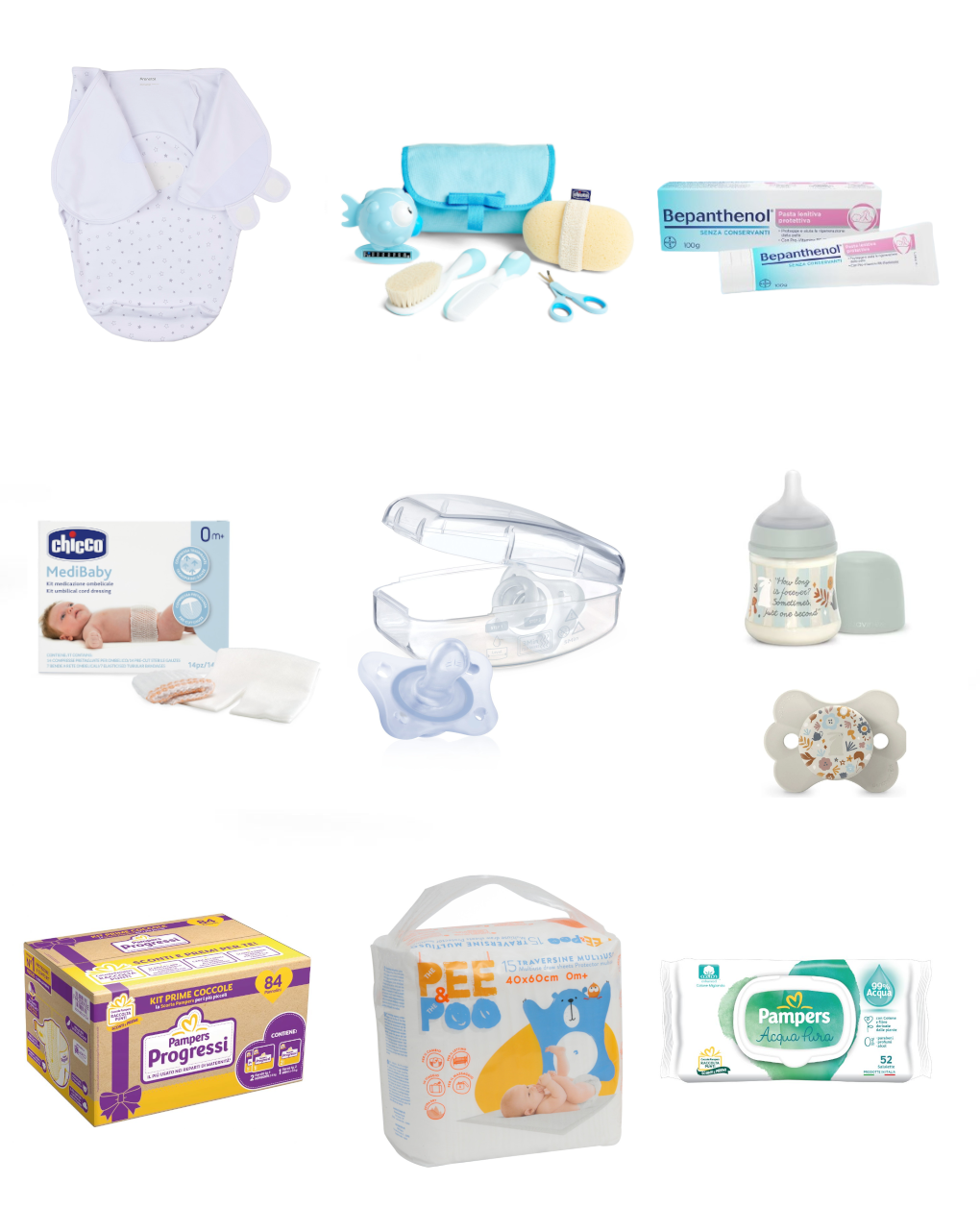 I must-have per il ritorno a casa con il bebè - kit azzurro