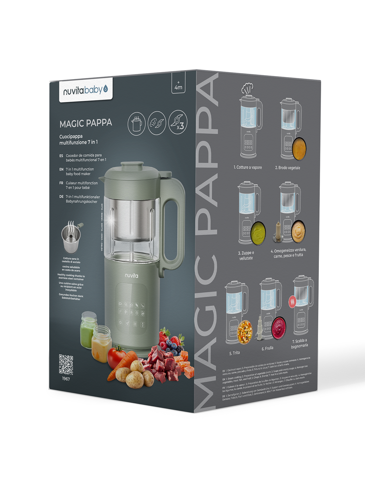 Magic pappa - cuocipappa multifunzione 7 in 1 - nuvita