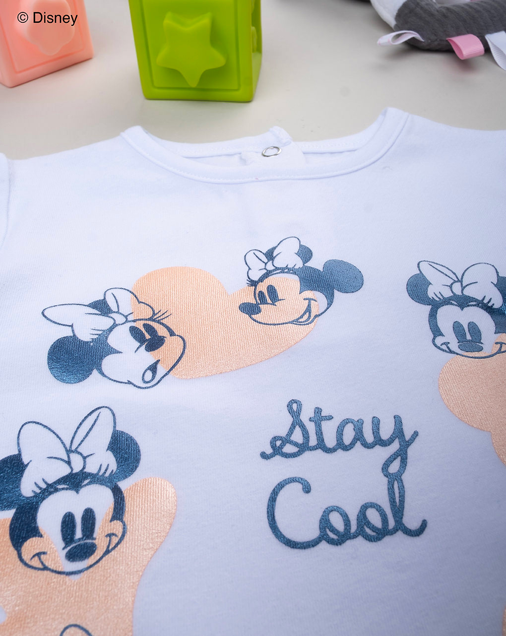 Completo bimba bianco/blu minnie