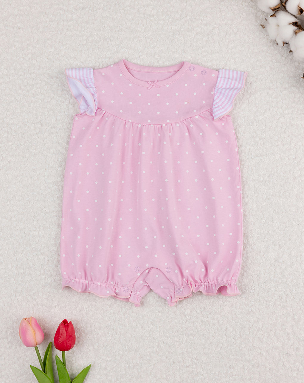 Pagliaccetto bimba rosa pois