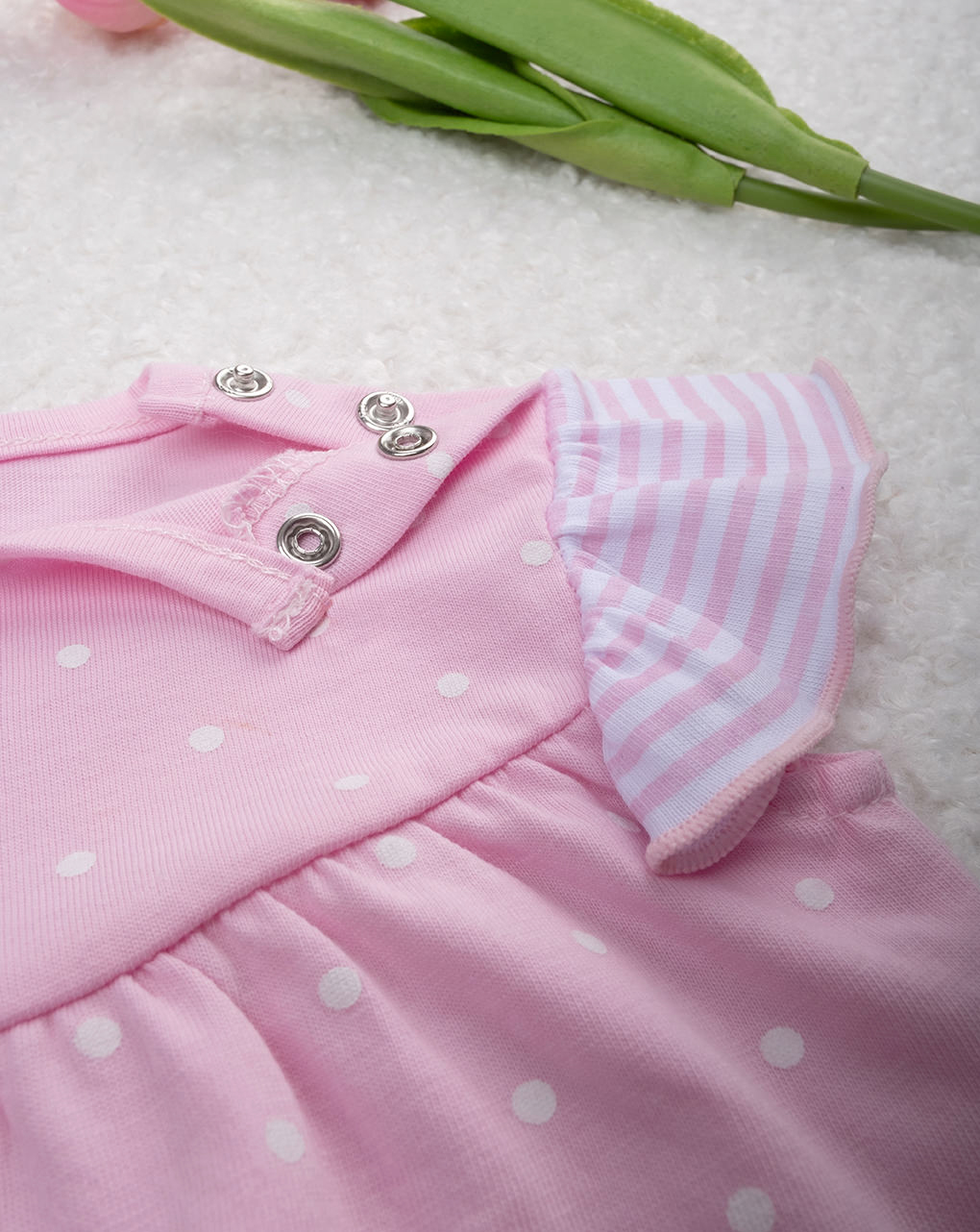 Pagliaccetto bimba rosa pois