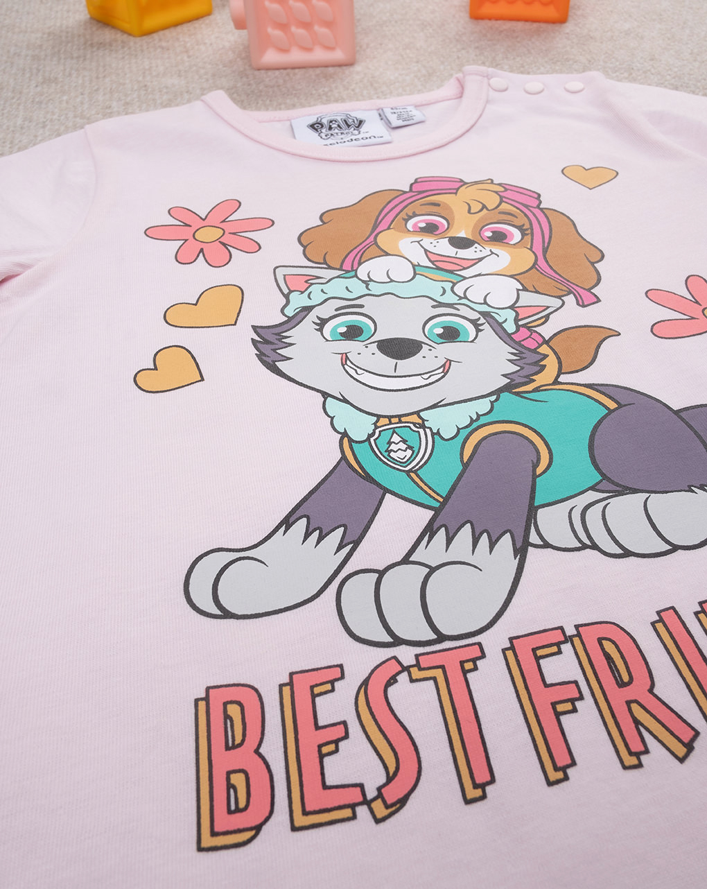 Pigiama corto bimba rosa paw patrol