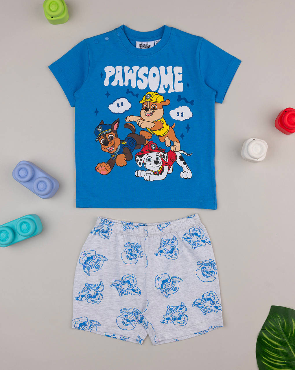 Pigiama corto bimbo blu paw patrol