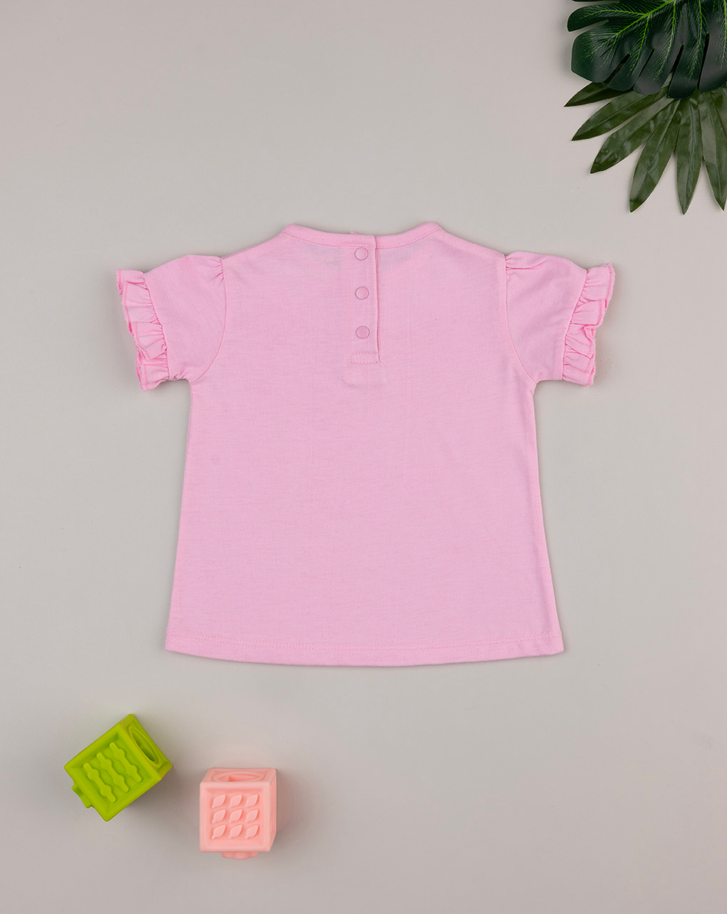 T-shirt bimba rosa ricamata