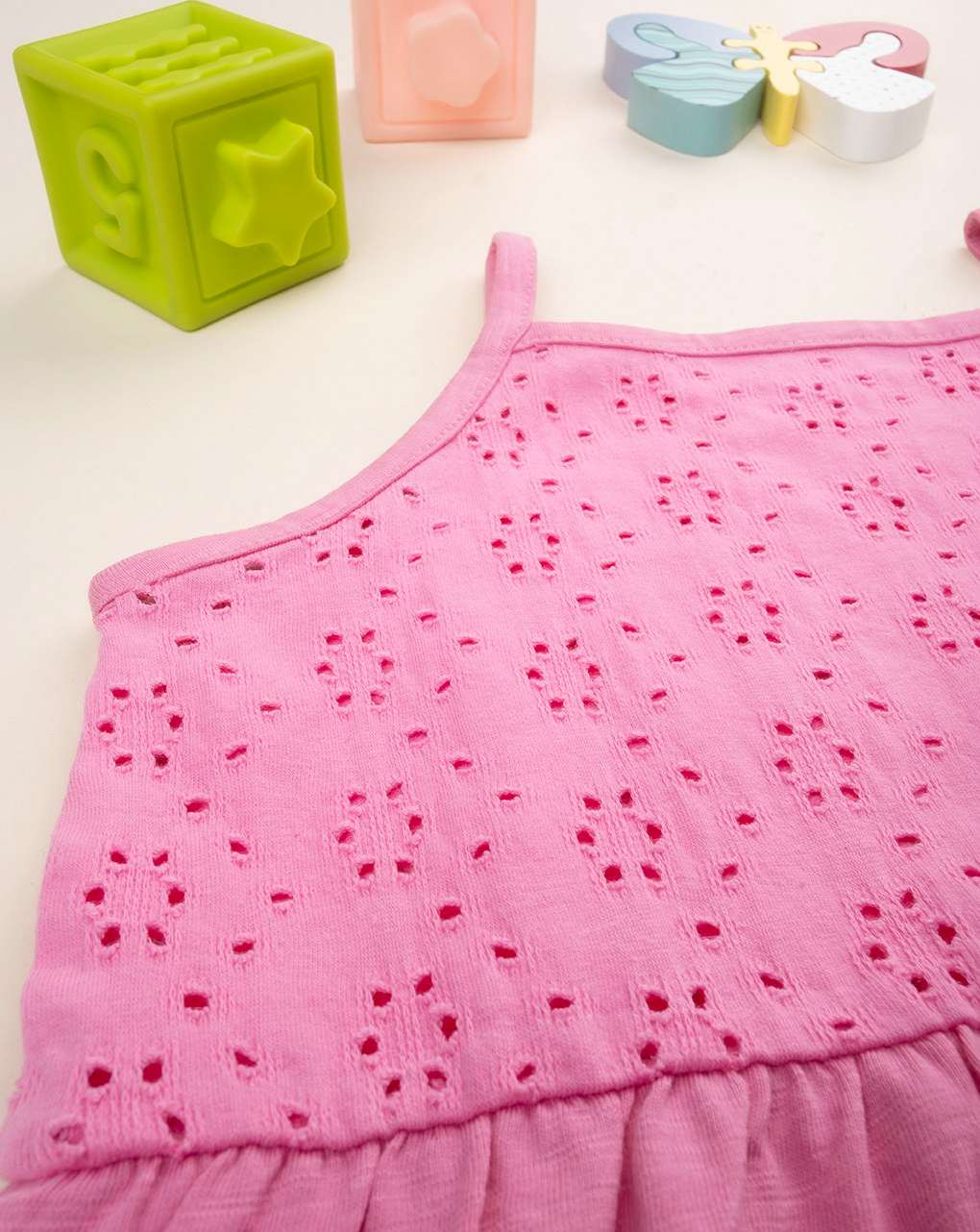 Abito bimba sangallo rosa