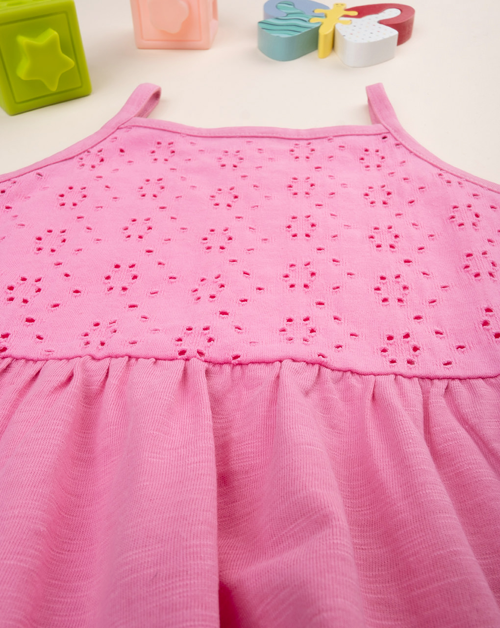 Abito bimba sangallo rosa