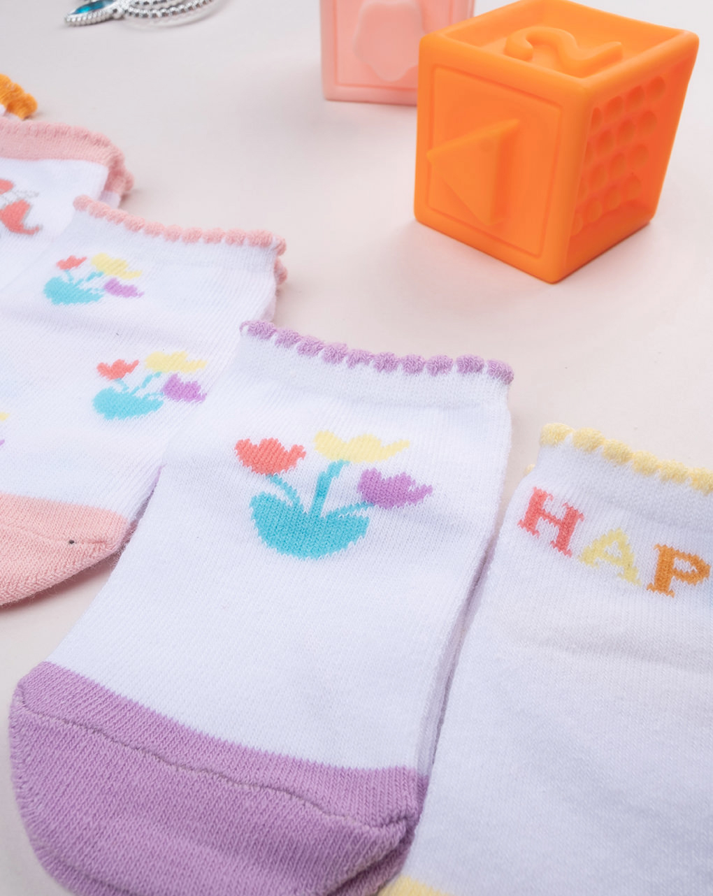 Pack 5 calze corte bimba unicorni