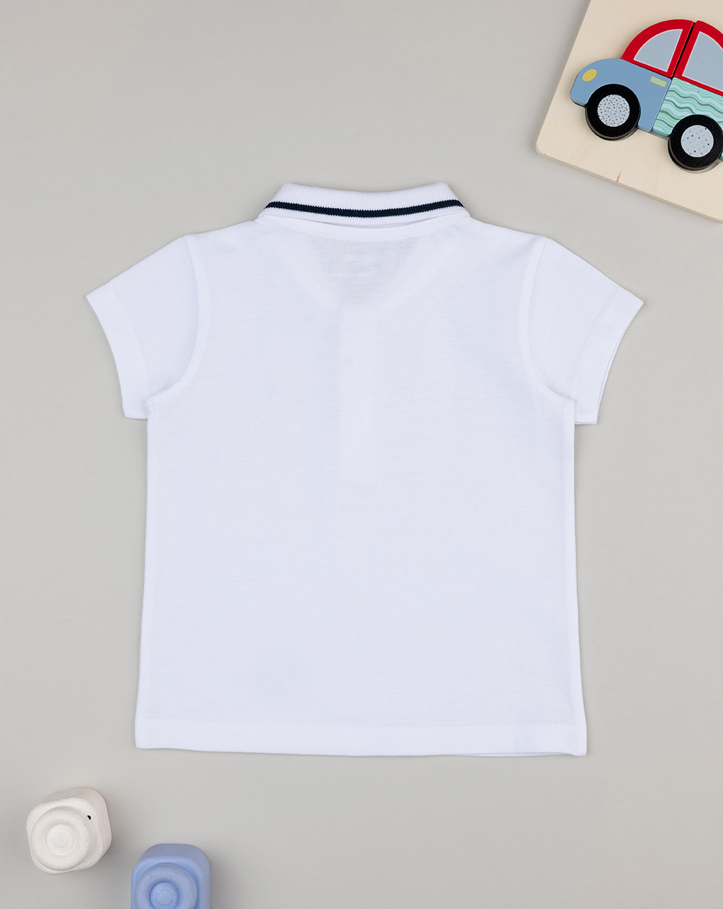 Polo bimbo bianca maniche corte