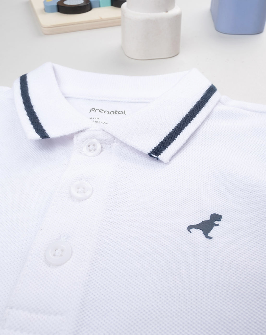 Polo bimbo bianca maniche corte