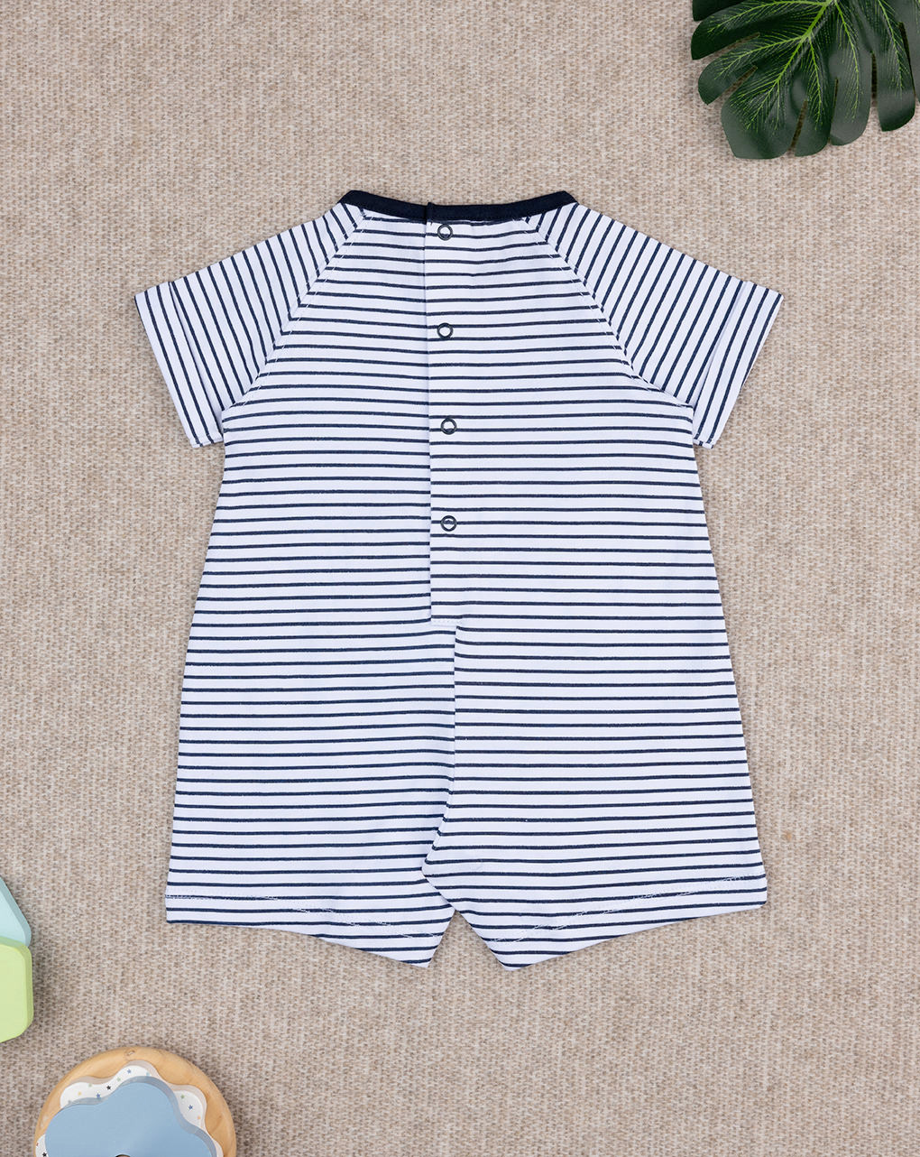 Pagliaccetto bimbo blu rigato