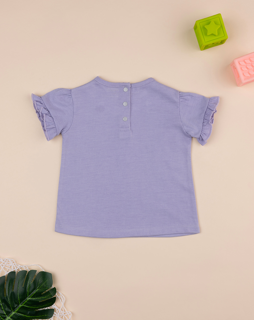 T-shirt bimba lilla ricamata
