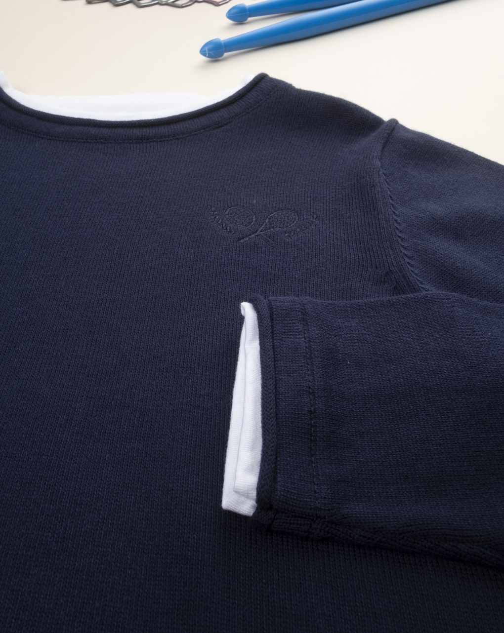 Maglia elegant tricot bambino blu