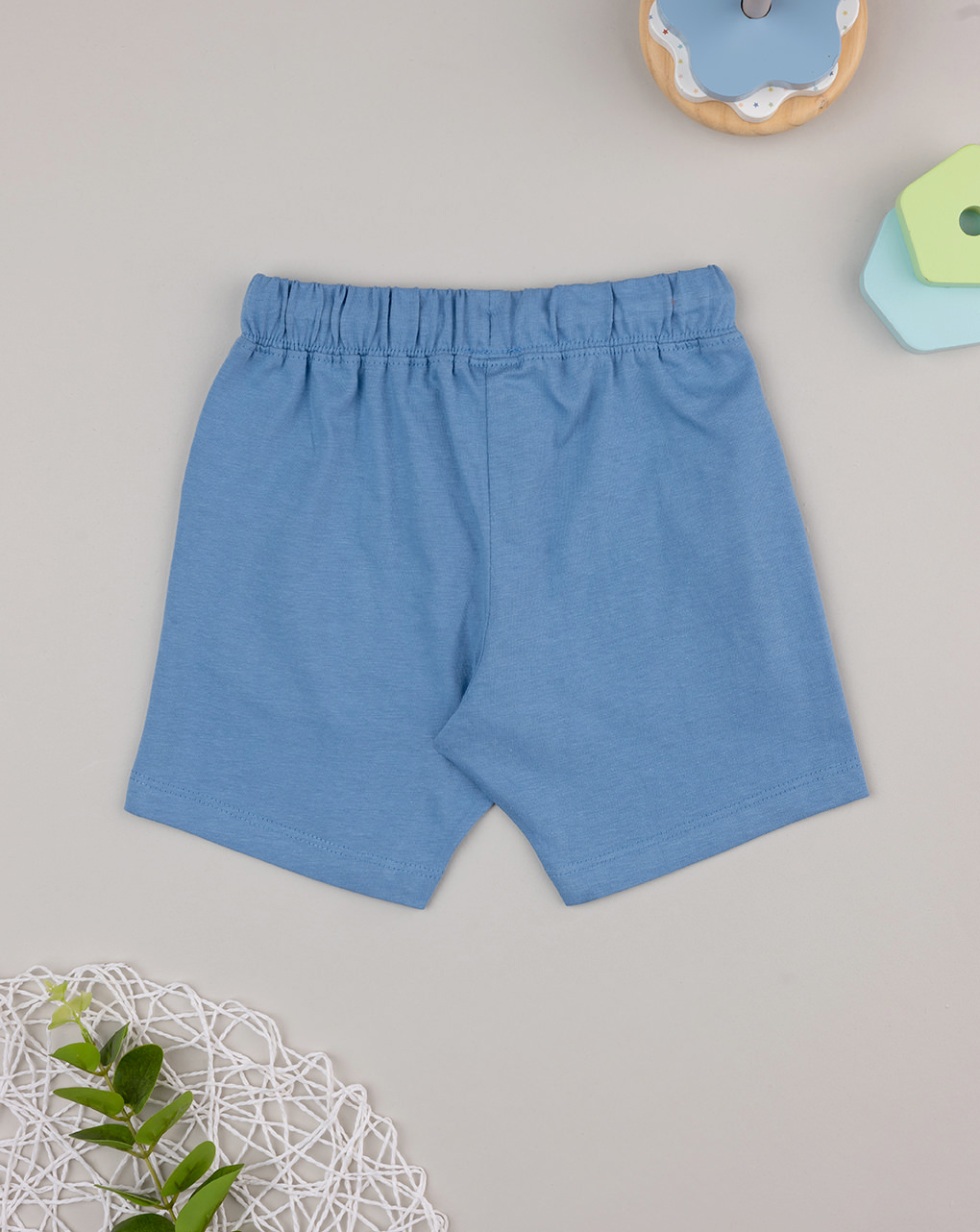 Bermuda bambino blu felpa leggera