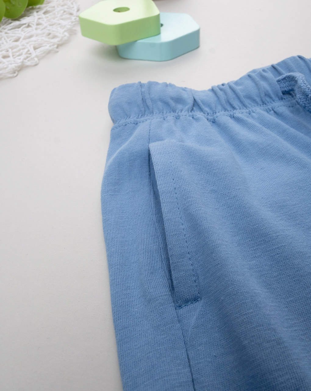 Bermuda bambino blu felpa leggera