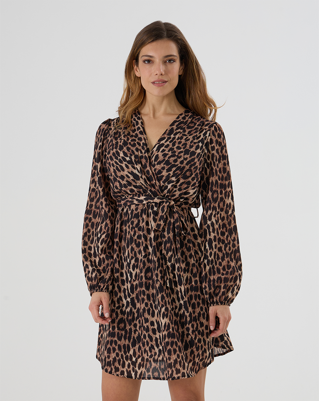 Abito premaman allattamento fantasia leopardata