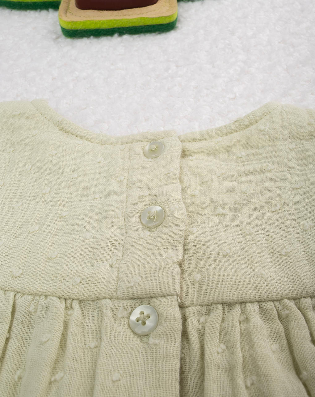 Abito bimba verde con frill