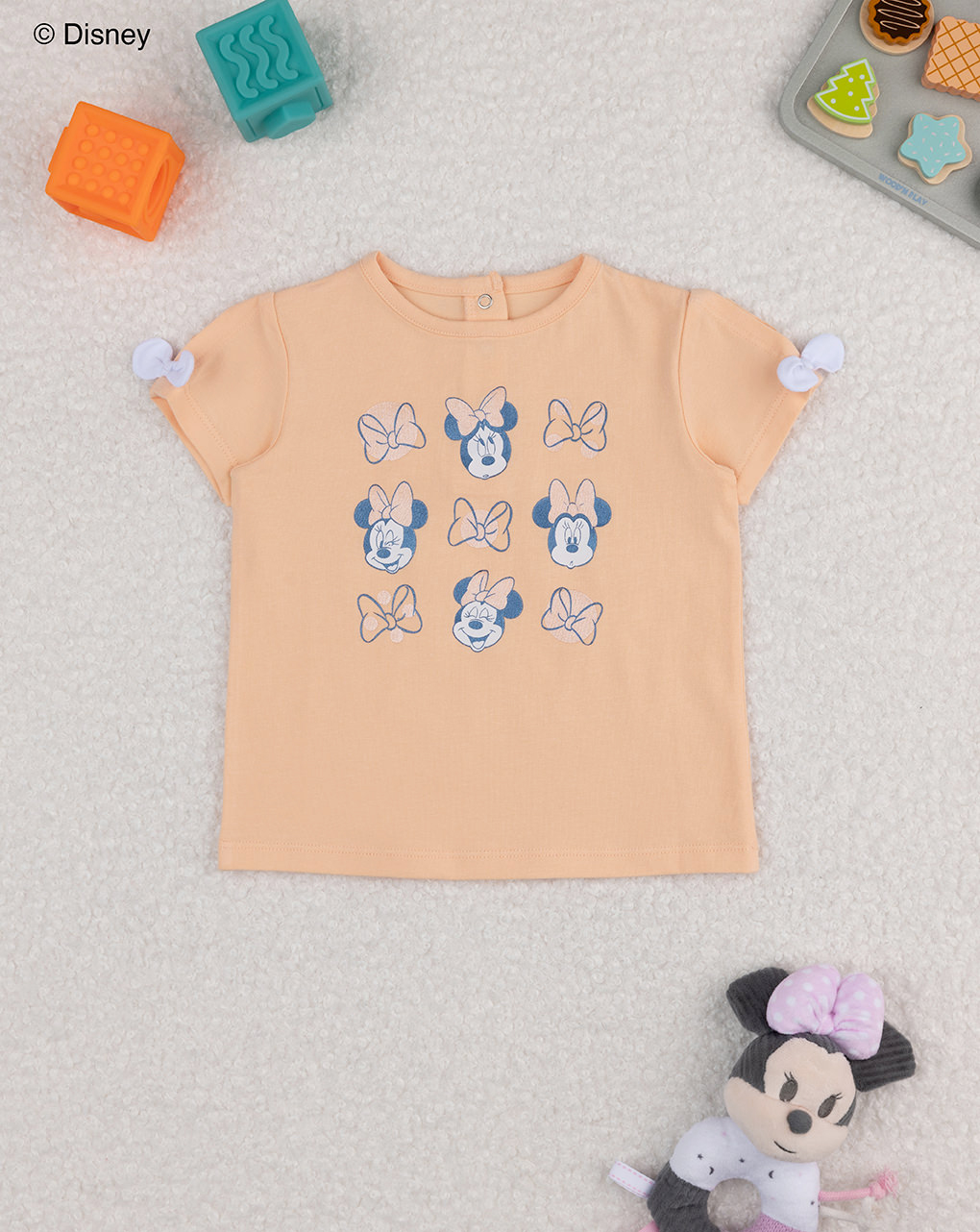 T-shirt bimba arancione minnie