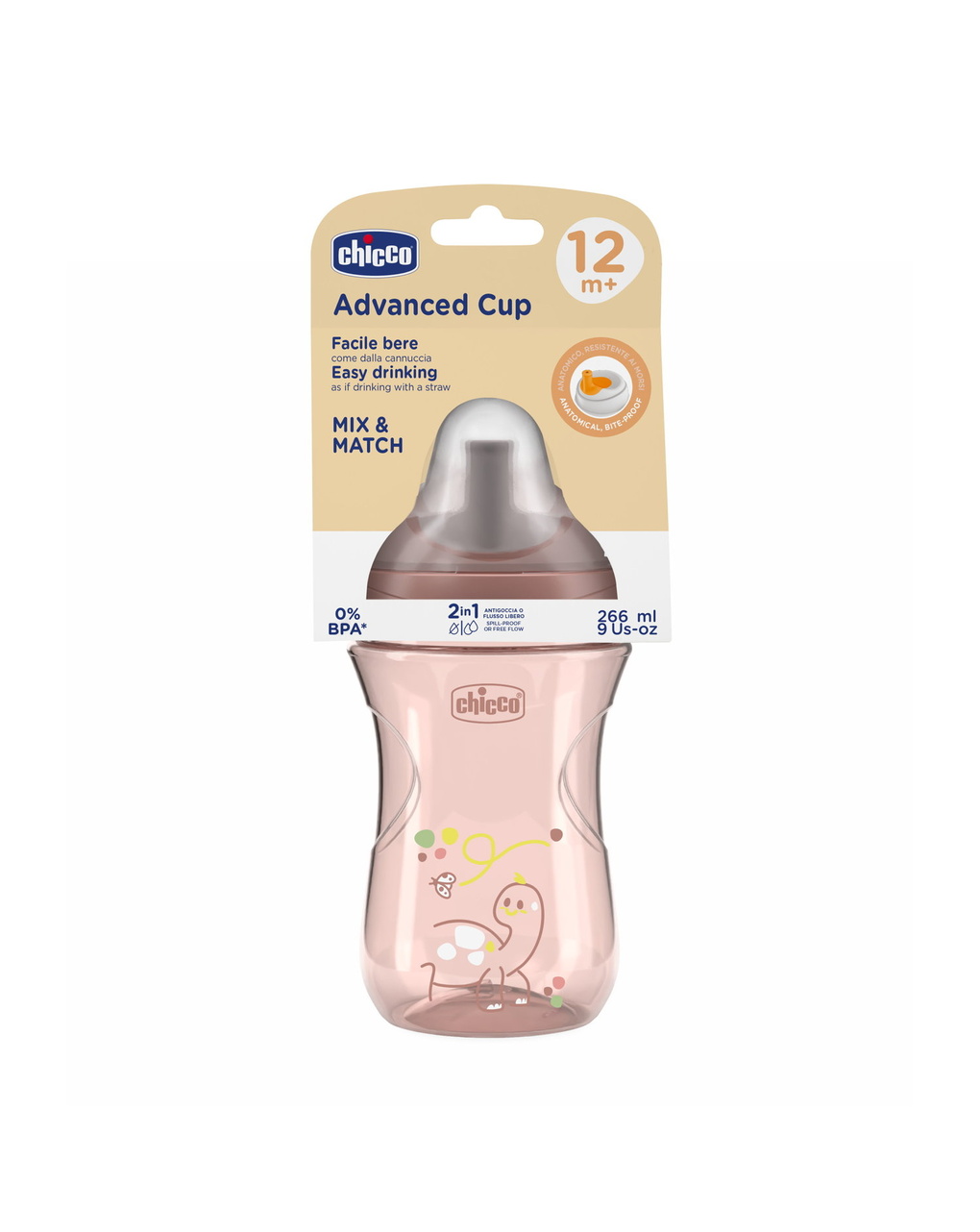Tazza advanced12m+ rosa - chicco