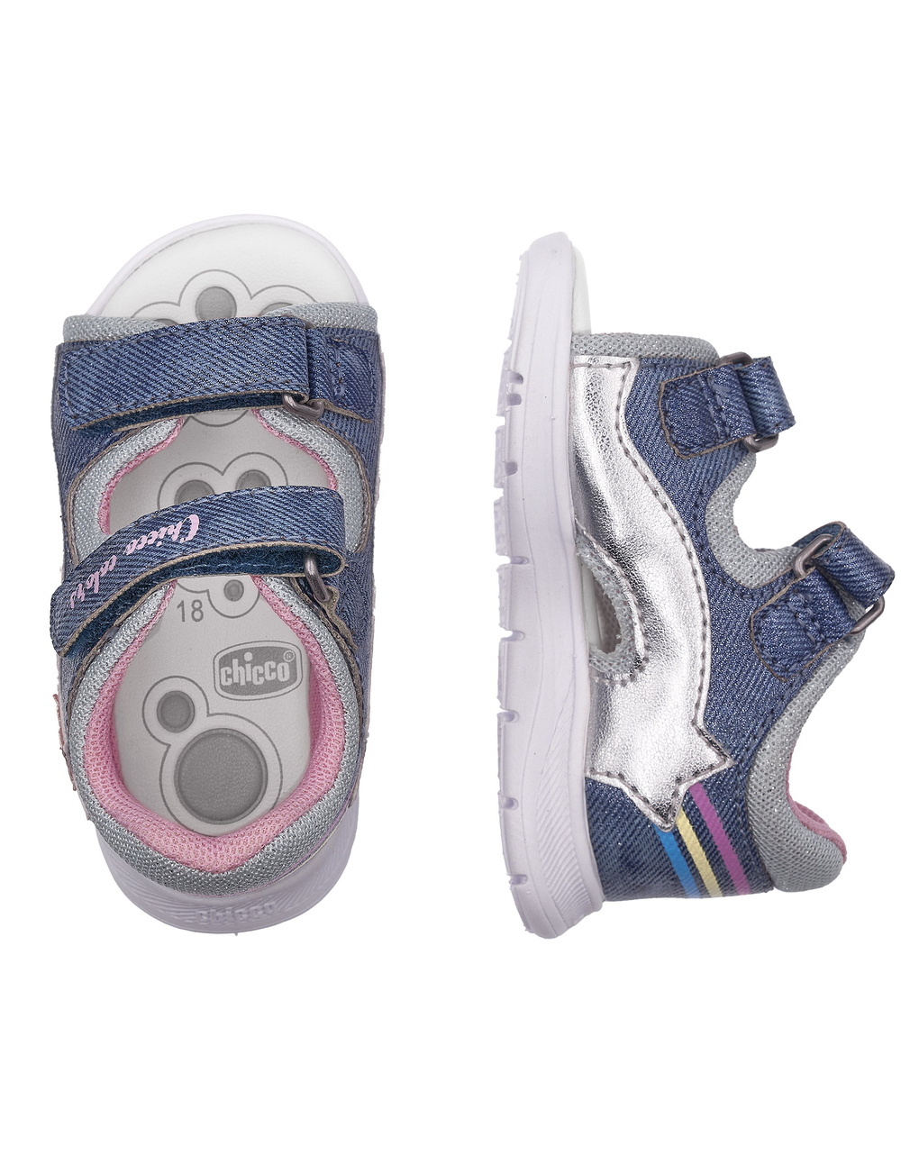 Sandalo grissel chicco bimba denim