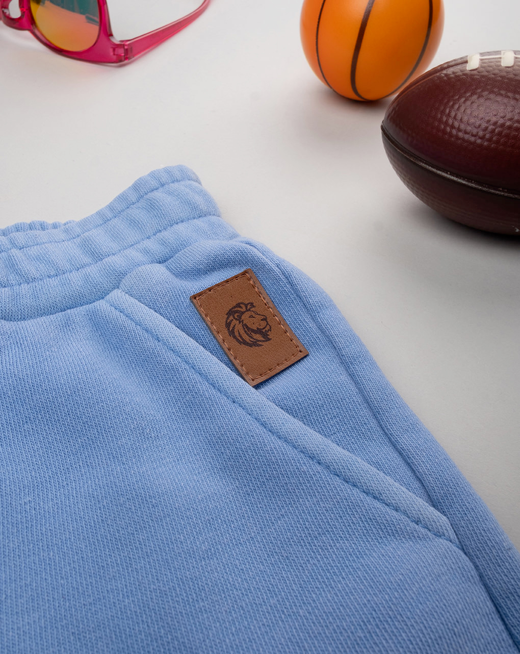 Pantalone felpato bimbo blu