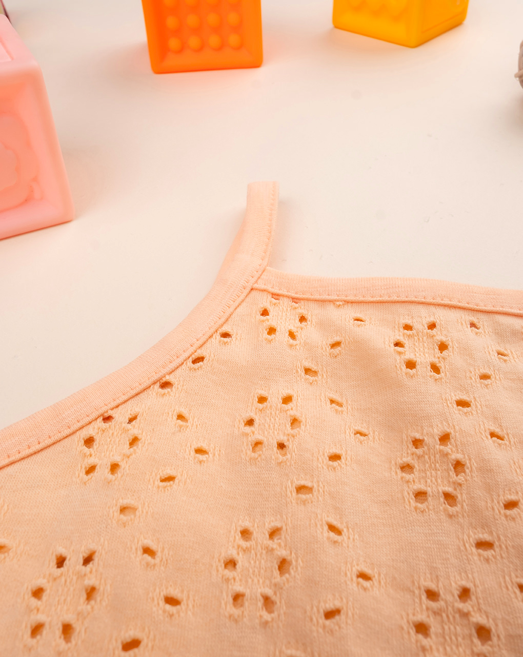 Abito bimba arancione sangallo