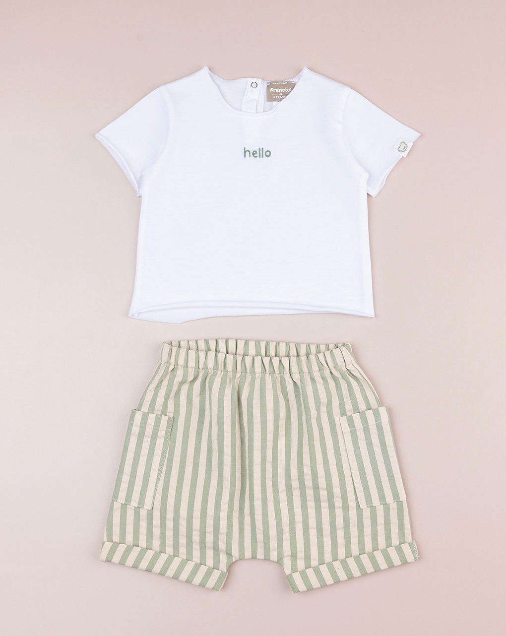 Completo premium bimbo estivo bianco/verde